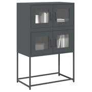Credenza Antracite 68x39x107 cm Acciaio 853346