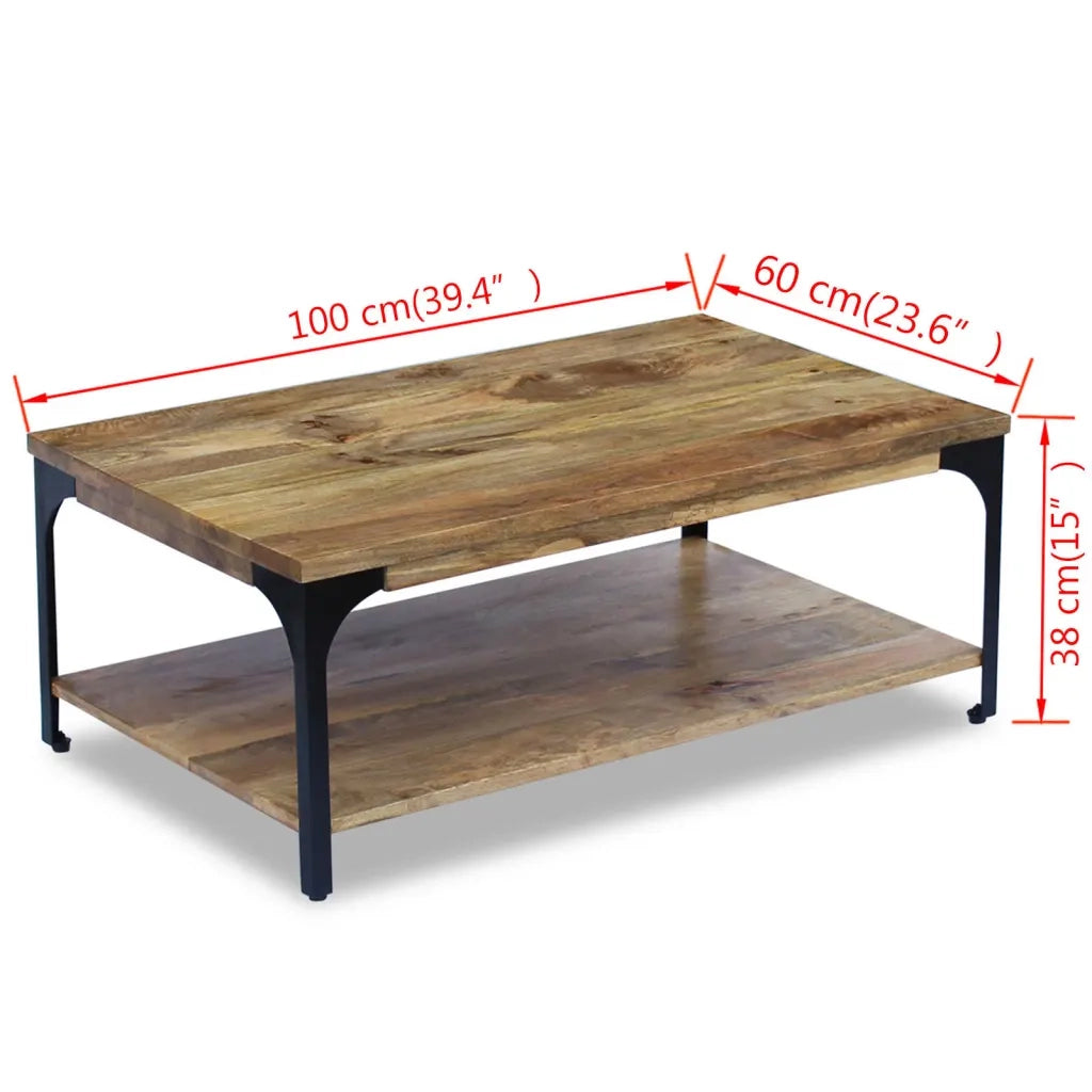 Tavolino da salotto | Tavolino da caff¨¨ | Tavolino da Soggiorno in Legno di Mango 100x60x38 cm