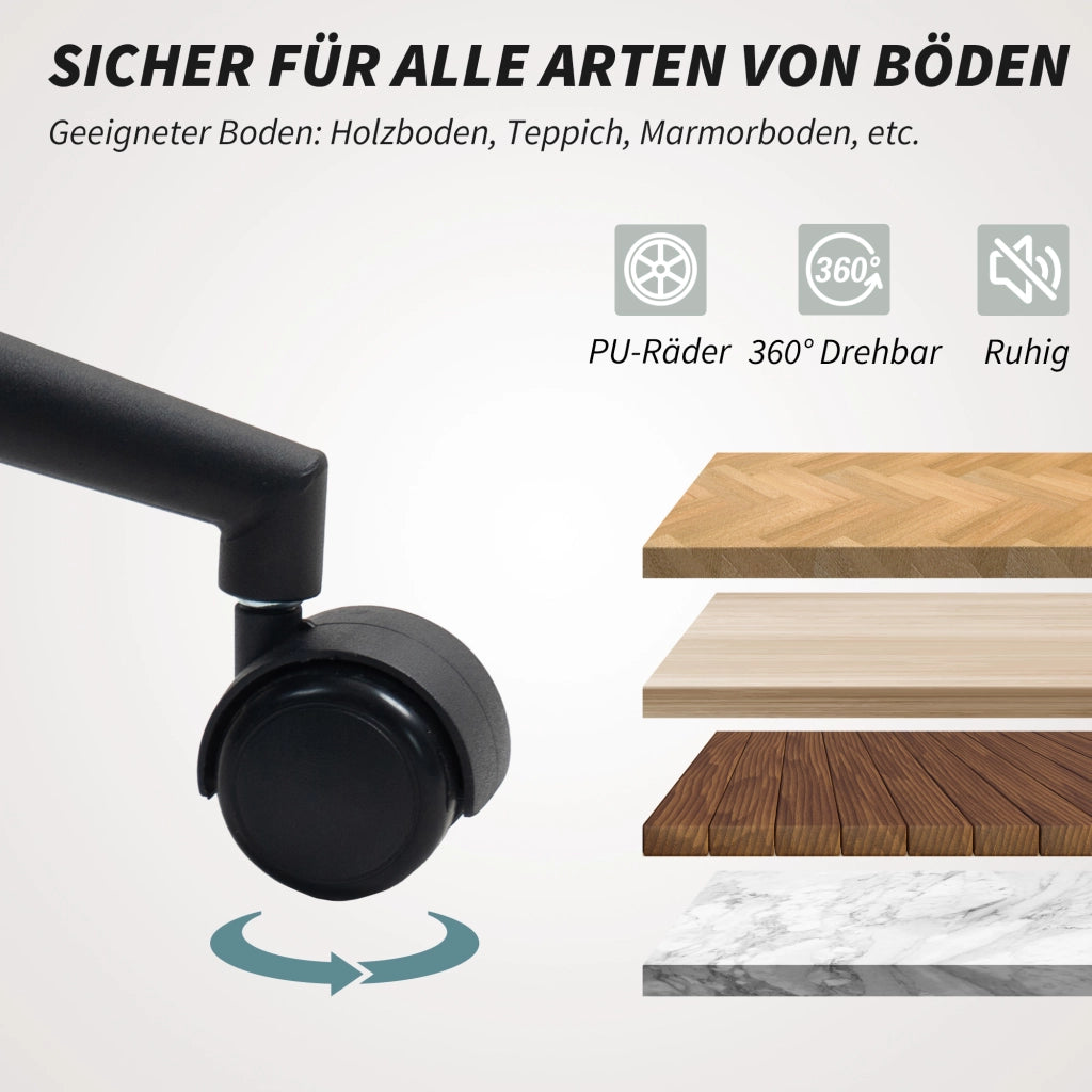 Sedia da ufficio imbottita con rivestimento in velluto ¨C zephmum ¨C crema e nero