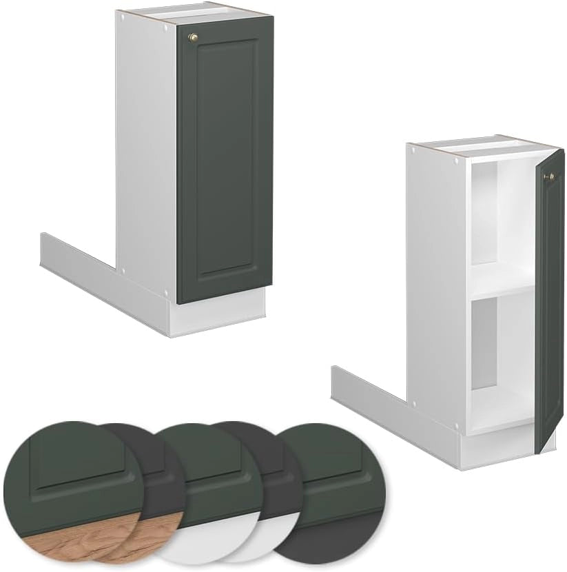 Isola cucina Fame-Line, Verde-oro Country House, 30 cm senza piano di lavoro, per l'espansione e la combinazione con altri moduli cucina