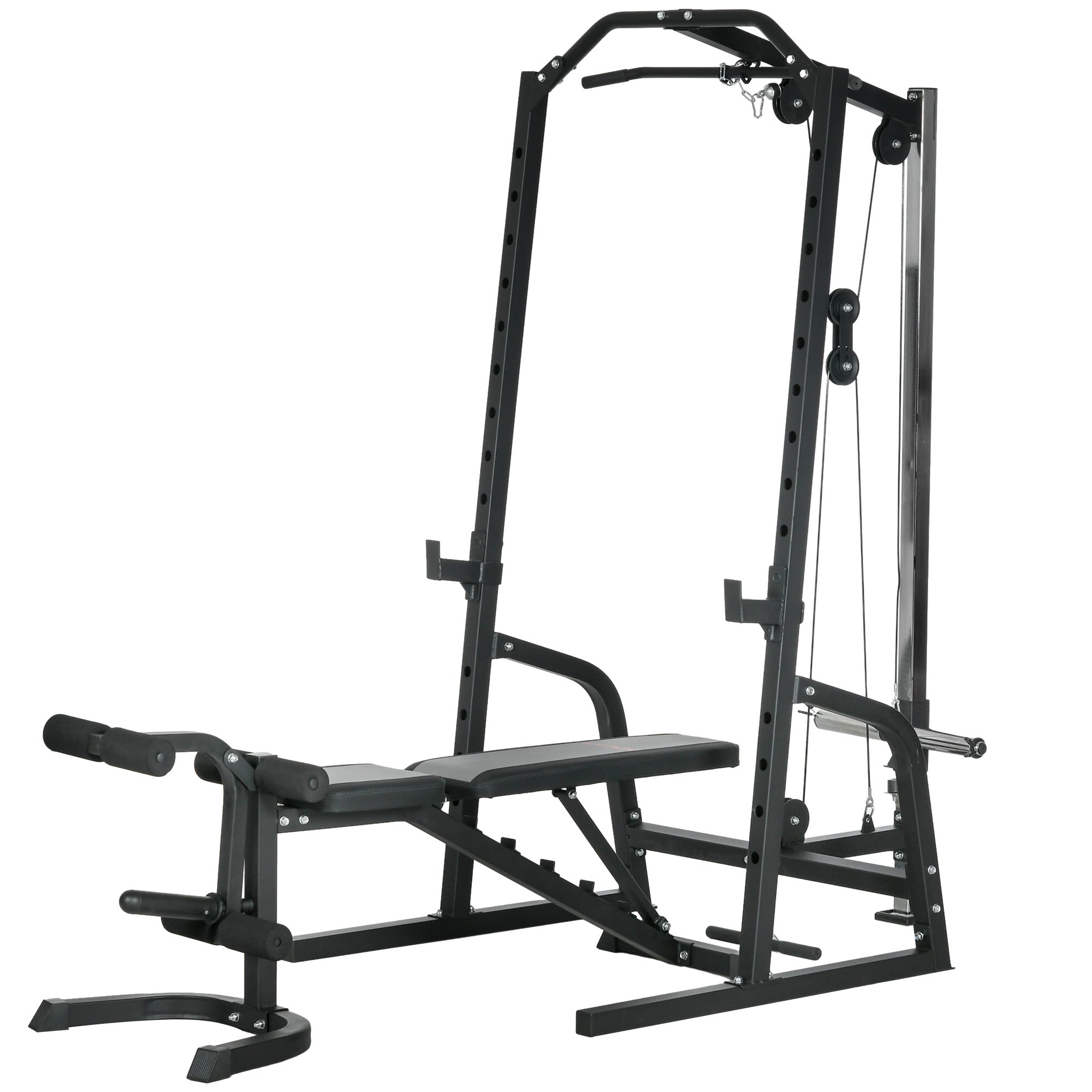 Stazione Fitness Multifunzione 152x105x212 cm in Acciaio Nero