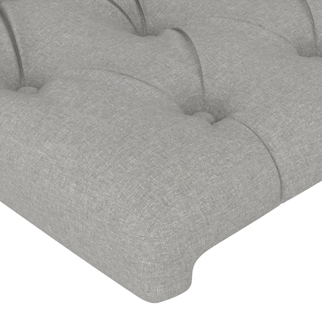 Testiera ad Orecchio Grigio Chiaro 103x16x118/128 cm in Tessuto 3119906