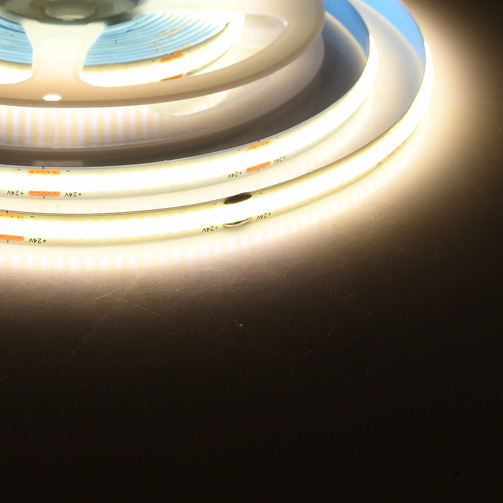 STRISCIA LED COB 5M TAGLIABILE LUCE NATURALE 4000K A 24V - ALTA EFFICIENZA IDEALE PER ILLUMINAZIONE INTERNA