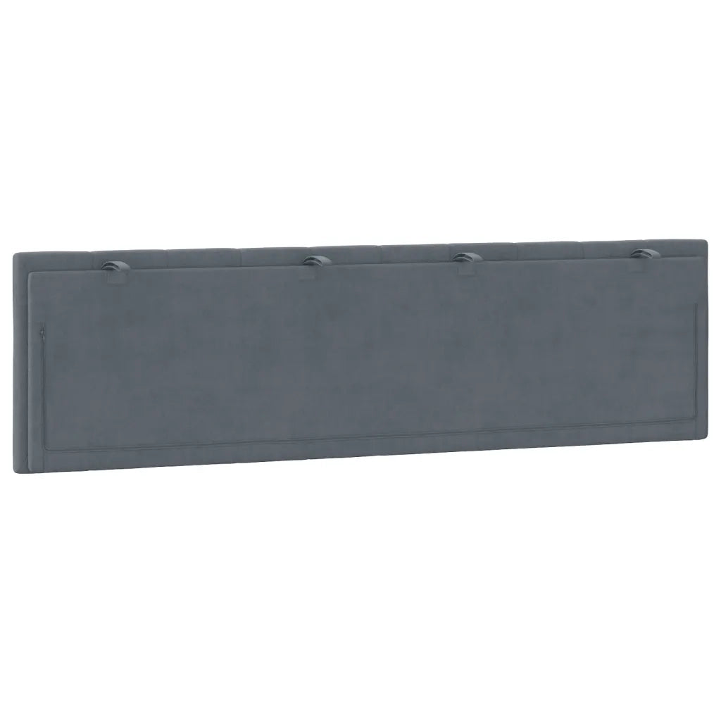 Cuscino Testiera Hanko Grigio Scuro 180 cm in Velluto CFW9651804