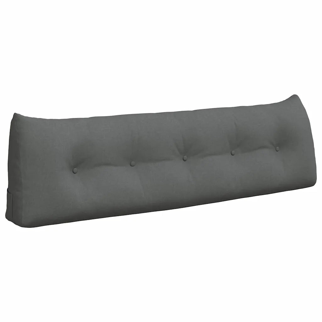 Cuscino per Schiena Grigio scuro 160 x 24 x 50 cm Tessuto