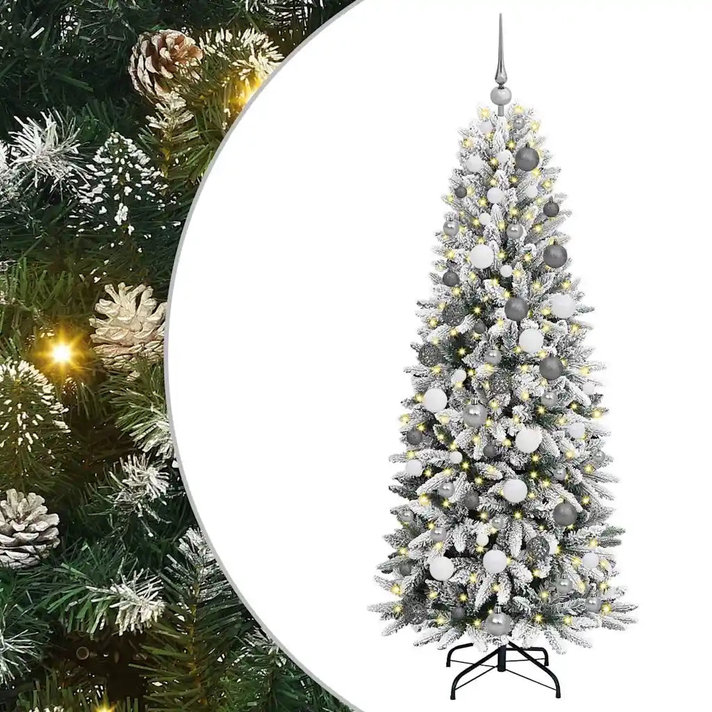 Albero di Natale artificiale con 300 LED Bianco 180 cm 3396044