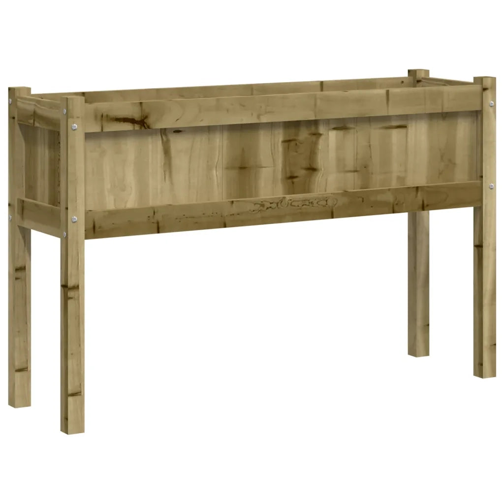 Fioriera Giardino con Gambe-Vaso da giardino 110x31x70 cm Legno Pino Impregnato