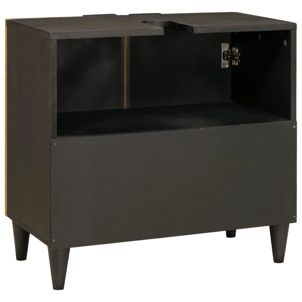 Armadio sottolavello con lo scaffale Nero e Oro 62 x 33 x 58 cm 4017847