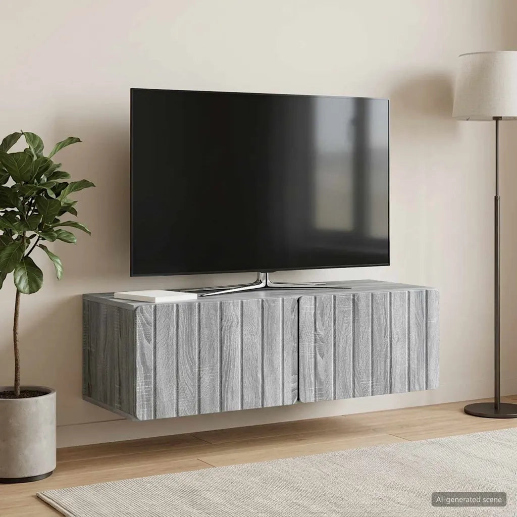 Mobile Porta TV da Muro Grigio Sonoma 98 x 41 x 30 cm 898361