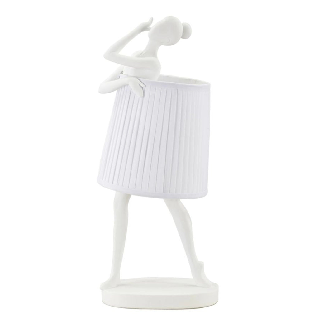 Lampada da Tavolo Ballerina 2, Bianco, Poliresina, 29x25x62,5 cm