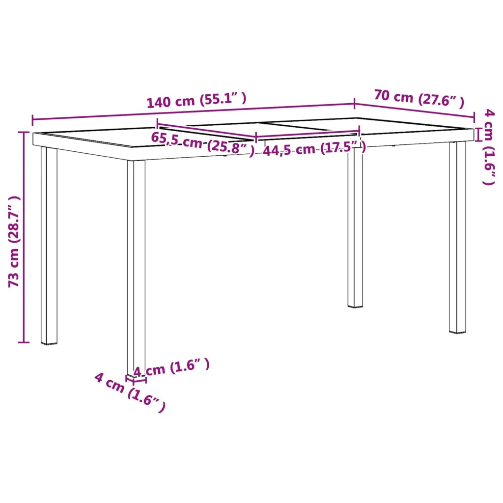 Set da Pranzo per Giardino 13 pz Nero polyrattan 3422837