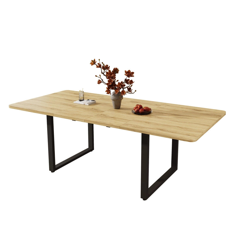Tavolo da pranzo allungabile con 3 posizioni - per sala da pranzo - in MDF - naturale