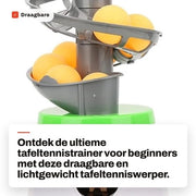 Allenatore di Ping Pong Portatile - Automatiche Funzioni - Leggero - 10 Palline - Materiale ABS Duraturo - Grande Uscita di Pallina - Allenatore di Ping Pong