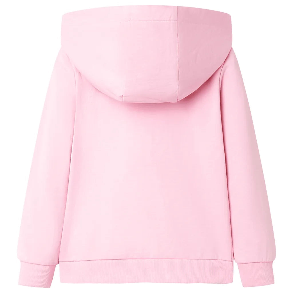 Felpa con Cappuccio e Cerniera da Bambina Rosa Brillante 128 11567