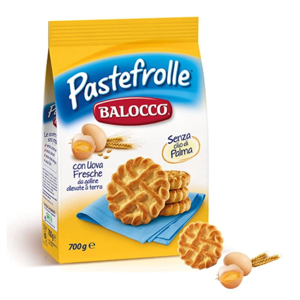 Balocco pastefrolle frollini con uova fresche in confezione da 700 grammi