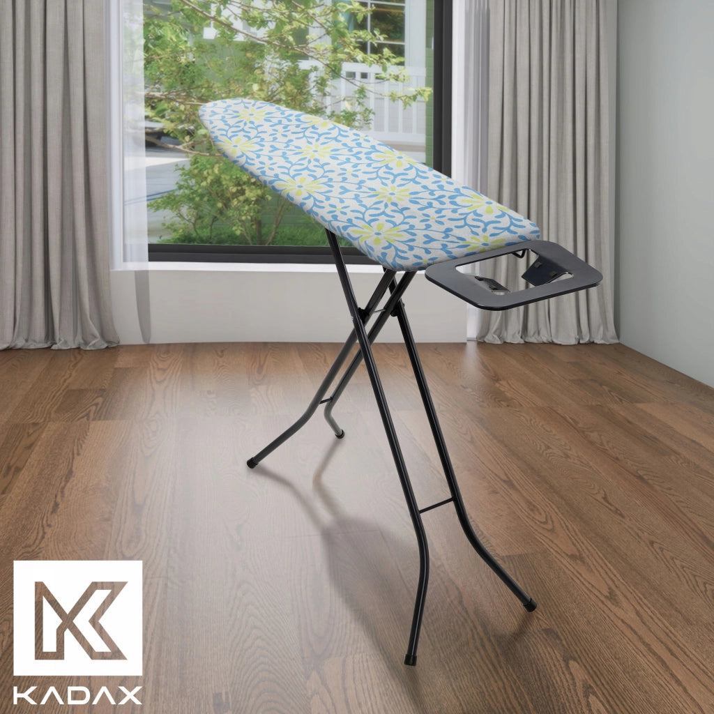 Copriasse da stiro KADAX 144x44 cm, elastico, con motivo floreale