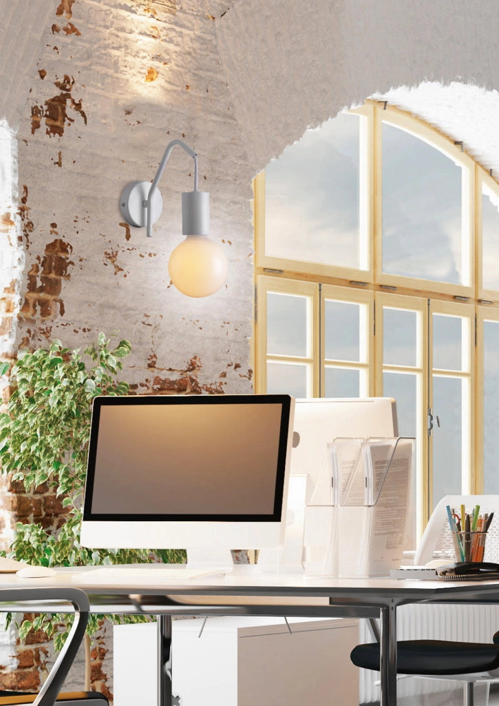 Applique Candellux Basso 21-70982 bianca E27 metallo loft
