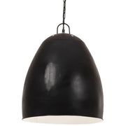 Lampada a Sospensione Industriale 25 W Nera Rotonda 42 cm E27 320557