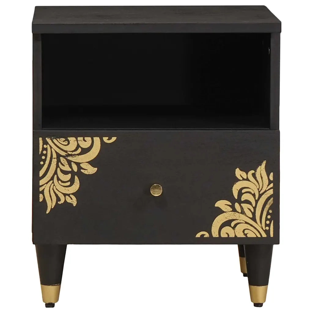 Armadio da Notte con cassetto 2 pcs Nero 40 x 33 x 46 cm