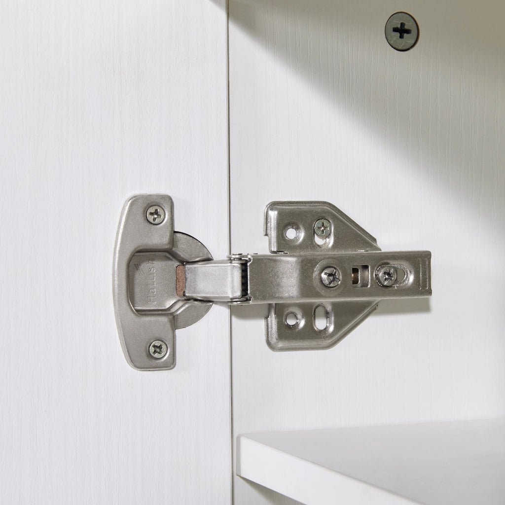 Tavolo Estensibile per 4-6 Persone con 6 Vani e Ripiani Regolabili in MDF 117-180 x 50 x 94;6 cm Bianco