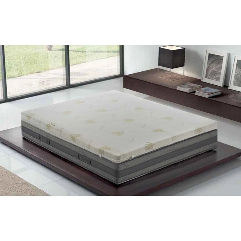 Topper correttore memory foam alto 7cm - rivestimento all’aloe vera - 120x200