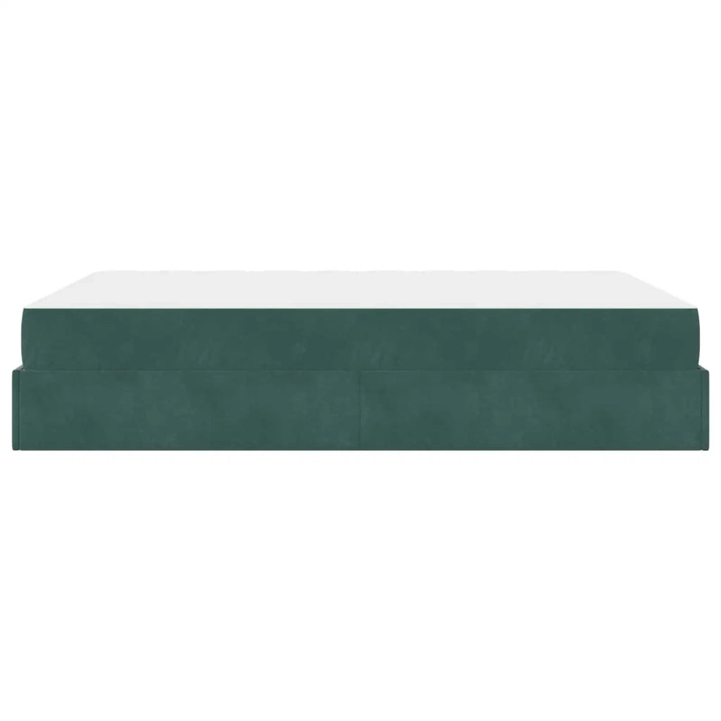 Struttura letto con materasso con materasso 2 pcs Verde Velluto