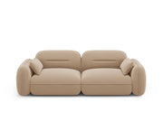 Cosmopolitan Design - Divano modulare "Sydney" 3 posti in velluto sabbia 