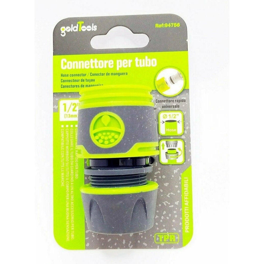 Trade Shop - Raccordo Con Innesto Rapido Per Tubo Da 1/2" 13mm Connettore Da Giardino 94756 -