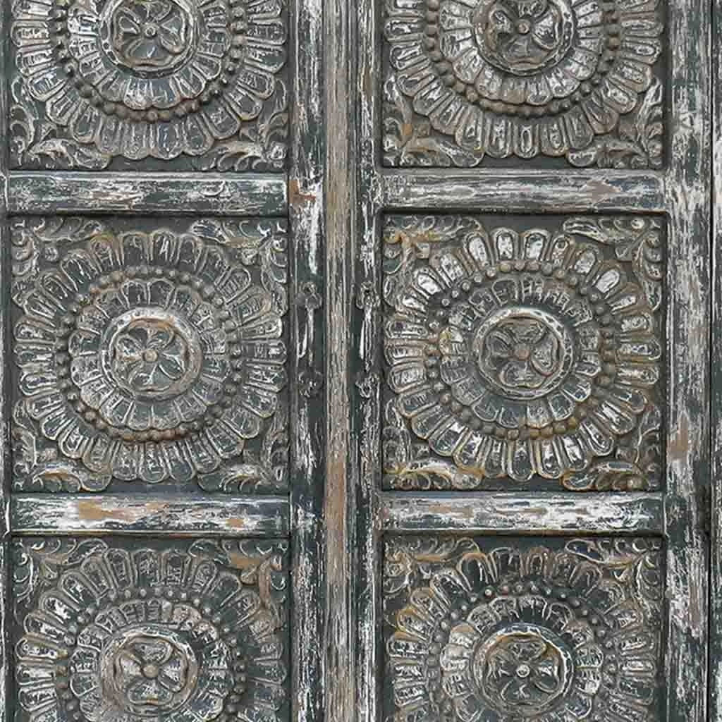 Armadio in legno grigio artigianale 100x41x183h cm