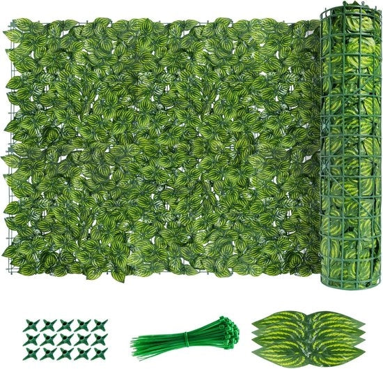 Recinzione per siepe artificiale 3m x 1m (2 * 3x05m) - Hekscherm per privacy per giardino e balcone esterno