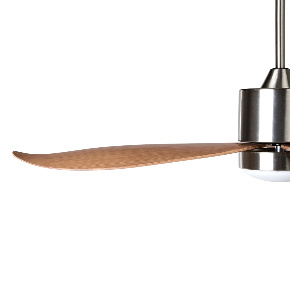 Ventilatore da soffitto con luce in materiale sintetico marrone chiaro Telecomando Moderno soggiorno scandinavo