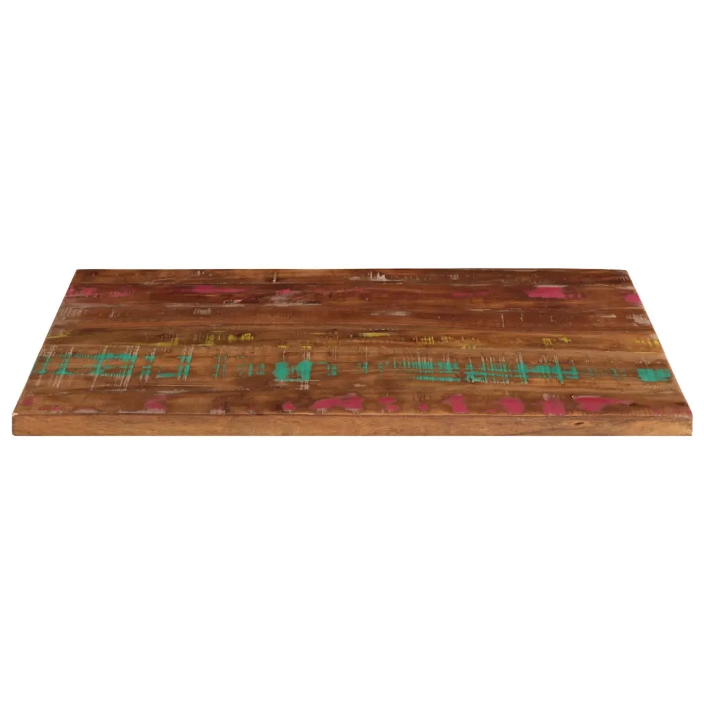 Piano Tavolo 90x70x2,5 cm Rettangolare in Massello di Recupero 371074