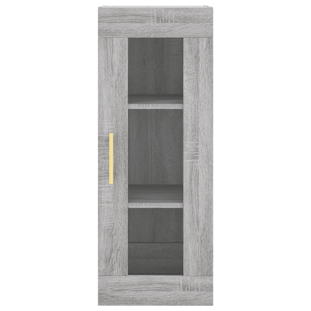 Buffet credenza cassettiera armadio mobile contenitore organizer cucina soggiorno salotto rovere Sonoma alto 34,5 x 34 x 180 cm legno ingegnerizzato grigio 02_0035342