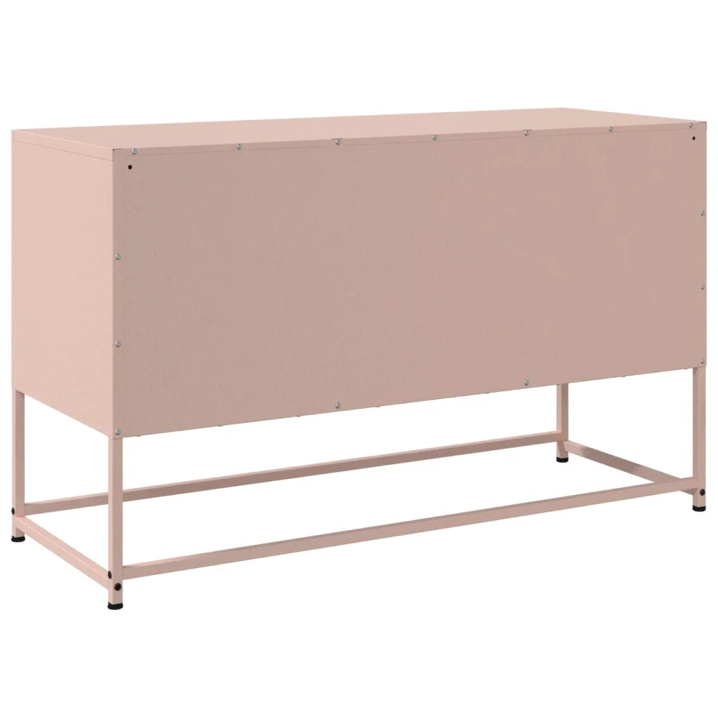 Mobile TV-Credenza per TV-Console TV Rosa 100,5x39x60,5 cm in Acciaio 901160