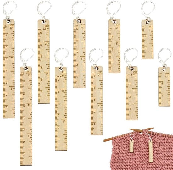 Set di 10 Marcatori in Legno per Aghi e Quilting