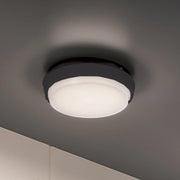 Alu Lampada da Parete e Soffitto in Alluminio Pressofuso Grigio Scuro IP54 10W LED 3000K Diametro 17.5 cm Design Moderno per Esterni e Interni