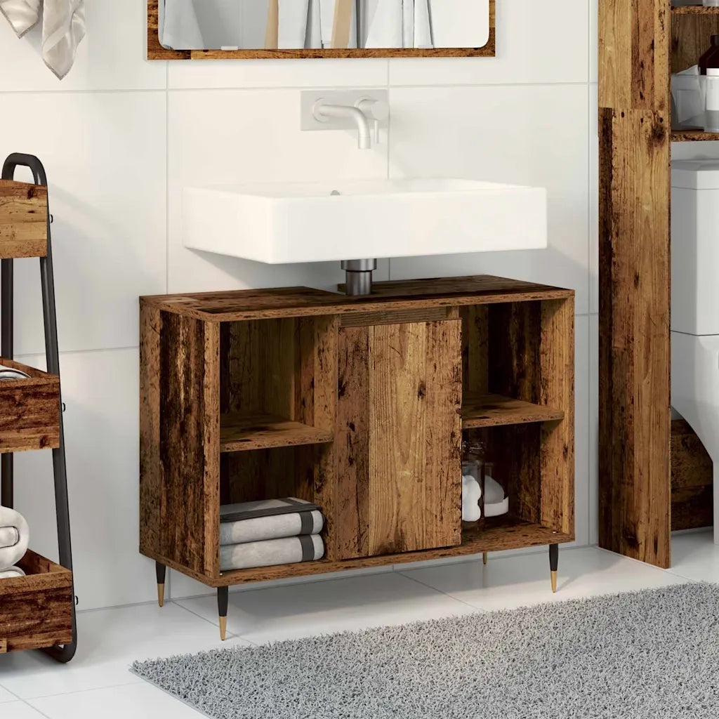 Mobile da Bagno Legno vecchio 80 x 33 x 60 cm Legno multistrato 873892
