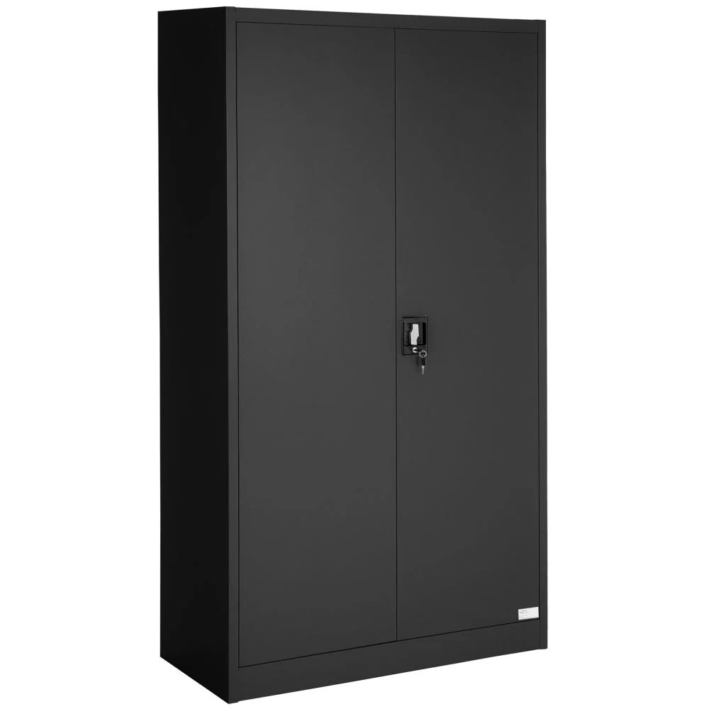 Spogliatoio in metallo 5 livelli 90 cm con armadio integrato nero 08_0000440