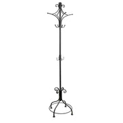 APPENDIABITI AURORA IN METALLO 24X180 CM 12 GANCI IN COLORE NERO