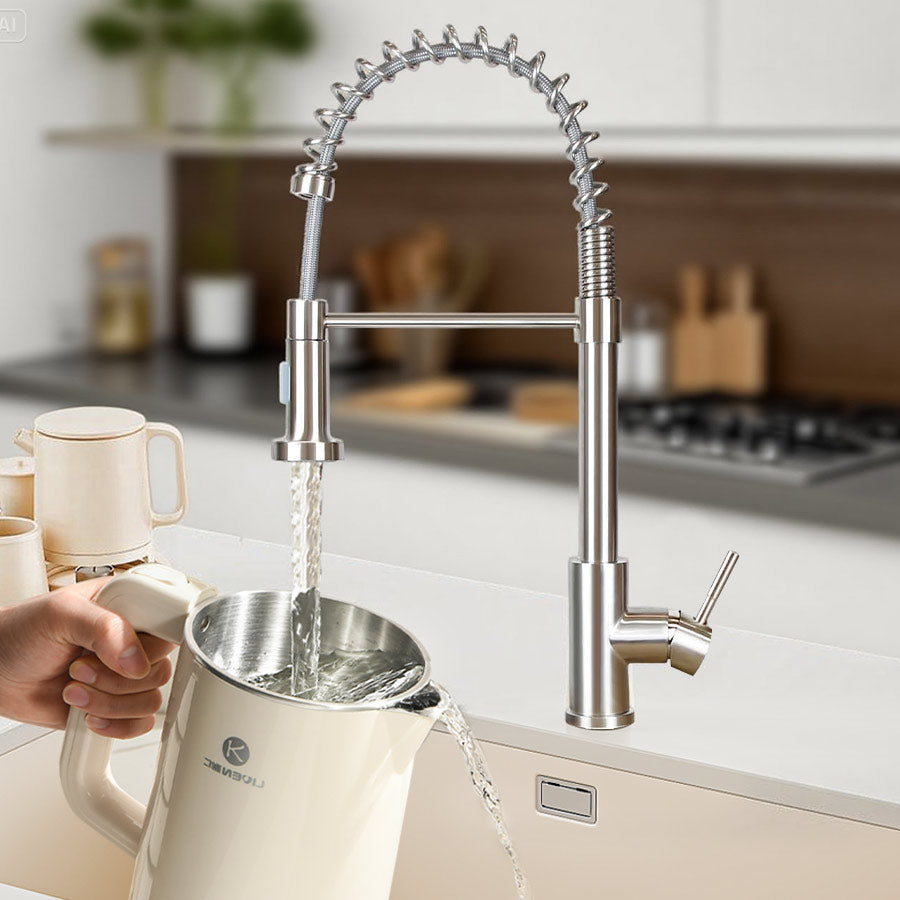 ZMH Rubinetti cucina sabbia nichel per doccia rubinetto girevole estensibile per cucina e bagno
