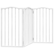 Cancelletto di sicurezza pieghevole per cani a 3 pannelli 150 cm legno di pioppo bianco 02_0023062