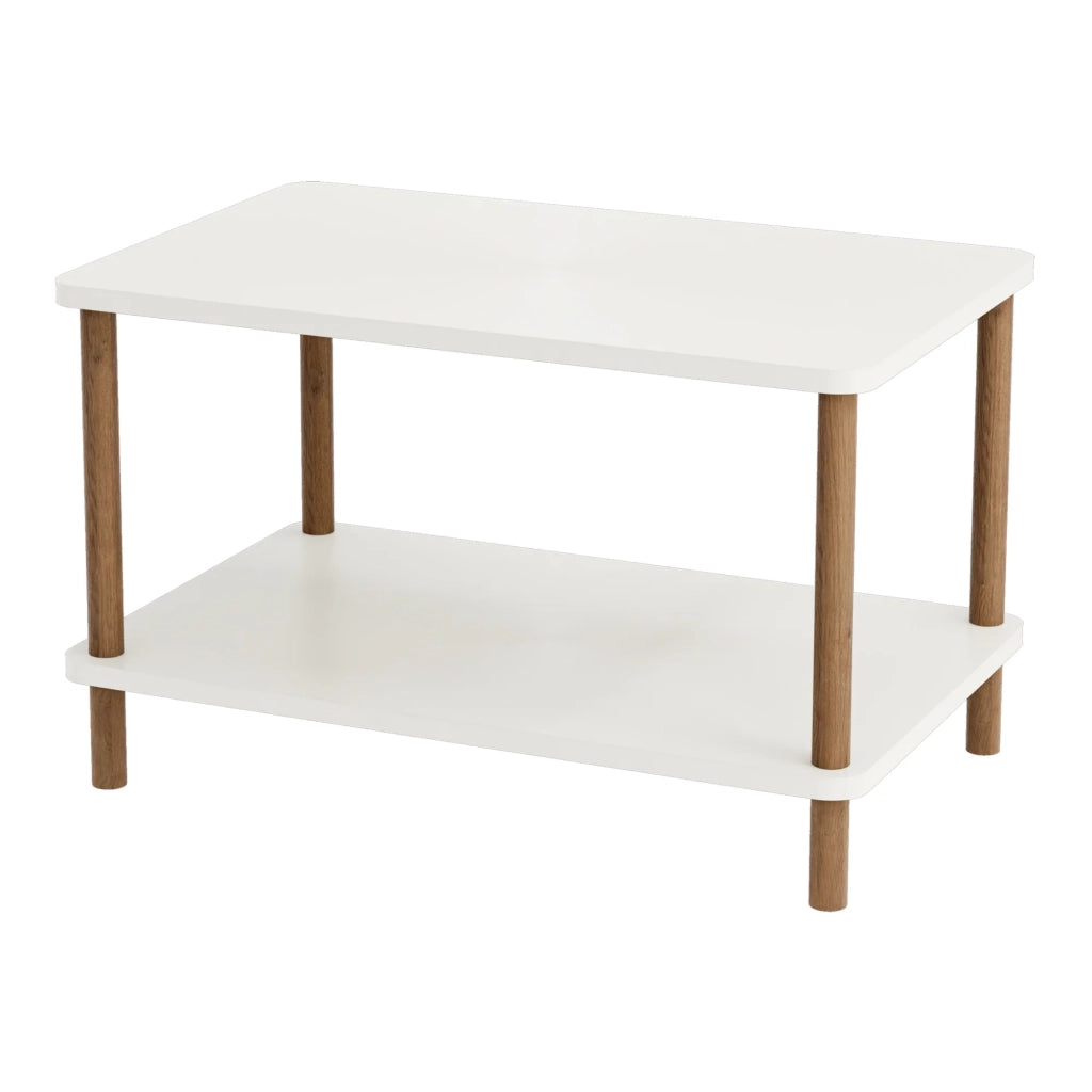 Tavolino rettangolare 43 x 70 x 44 cm bianco 03_0008489