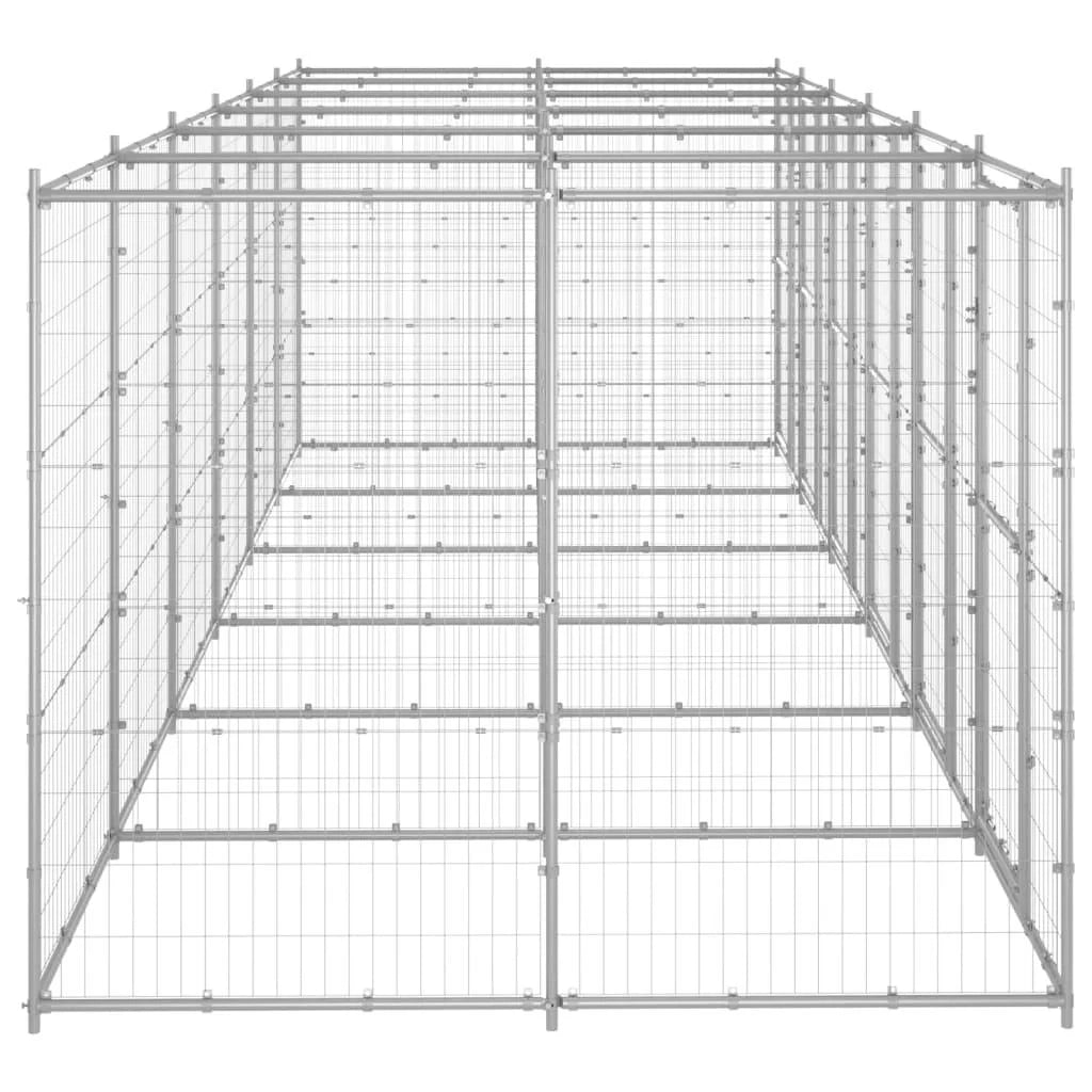 Recinto per animali da esterno per cani in acciaio zincato 14,52 m² 02_0000407