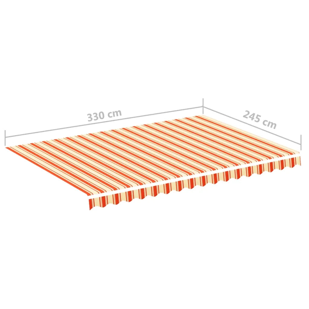 Tessuto di Ricambio per Tenda da Sole Giallo e Arancio 3x2,5 m cod mxl 68321