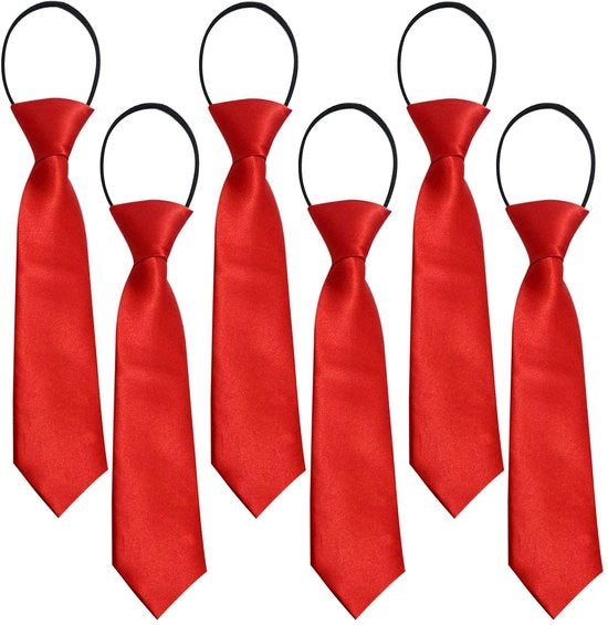 Camicie da scuola adattabili per bambini - 6 pezzi - colore rosso - tessuto duraturo