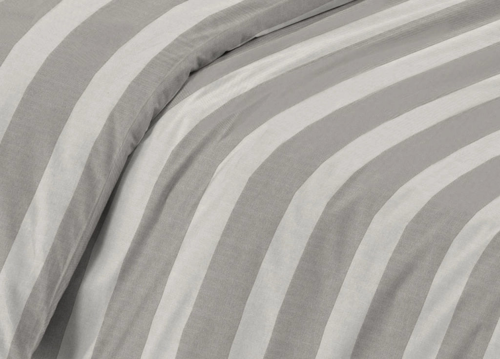 Sacco Copripiumino Piumone Letto In 100% Cotone Made Italy Vari Disegni RP - Piazza 1-2 - Riga Larga Grigio