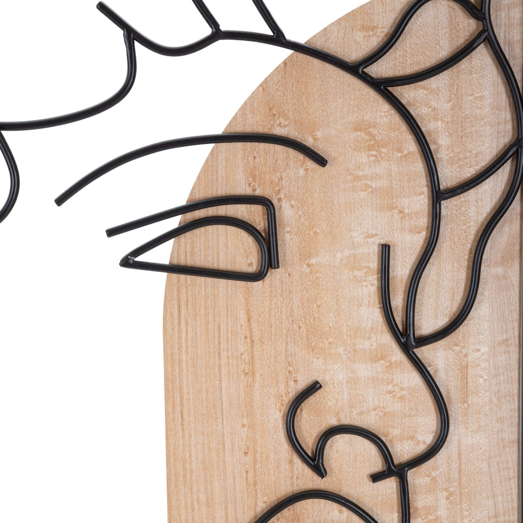 Rinal, Quadro Materiale Struttura in Legno Nobilitato, 55x80h cm Marrone Rovere