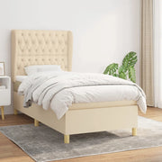 Giroletto a Molle con Materasso Crema 90x200 cm inTessuto cod mxl 63601