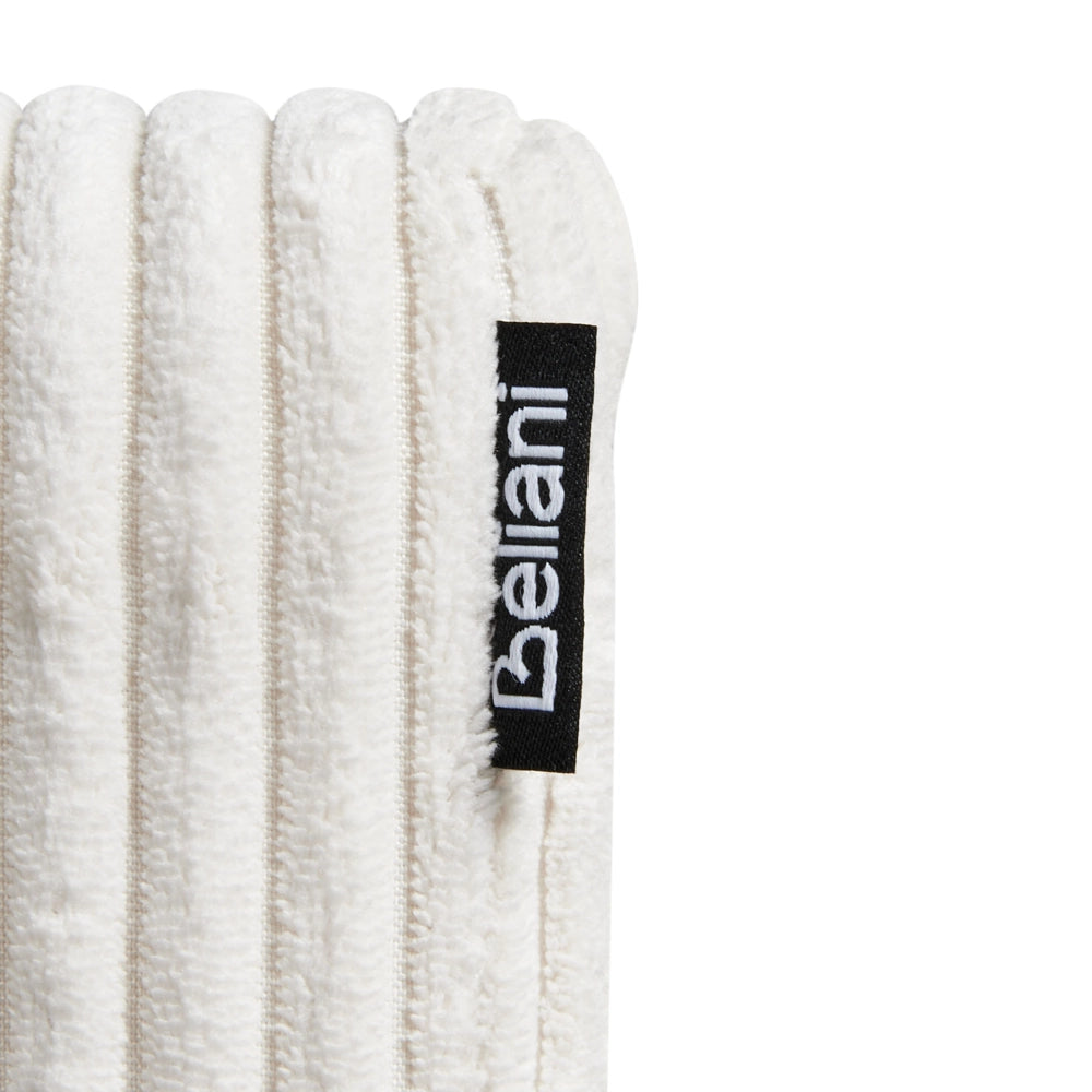 Set di 2 sedie da pranzo in velluto bianco sporco stile retrò seduta rotonda