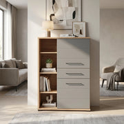 madia due ante quattro cassetti moderna cm 89 5x40x141 5 h - ELLI